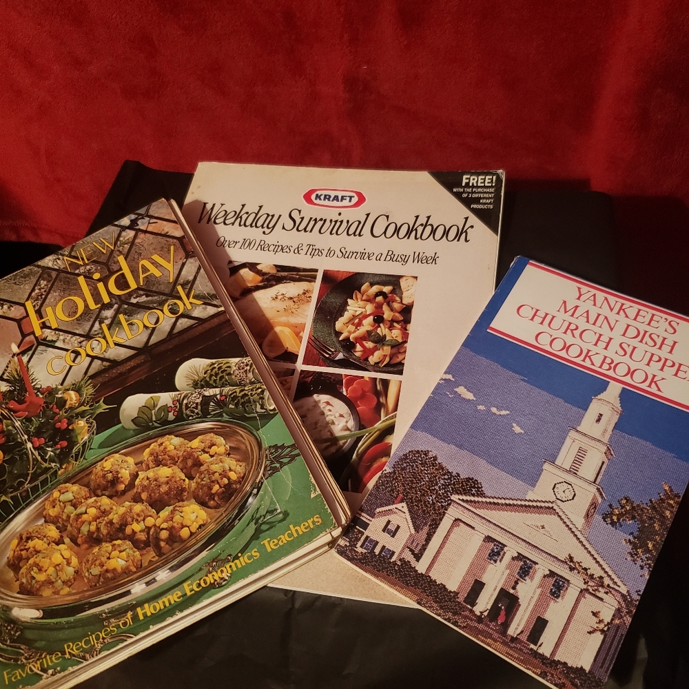 Lot of 3 Vintage Cookbooks
